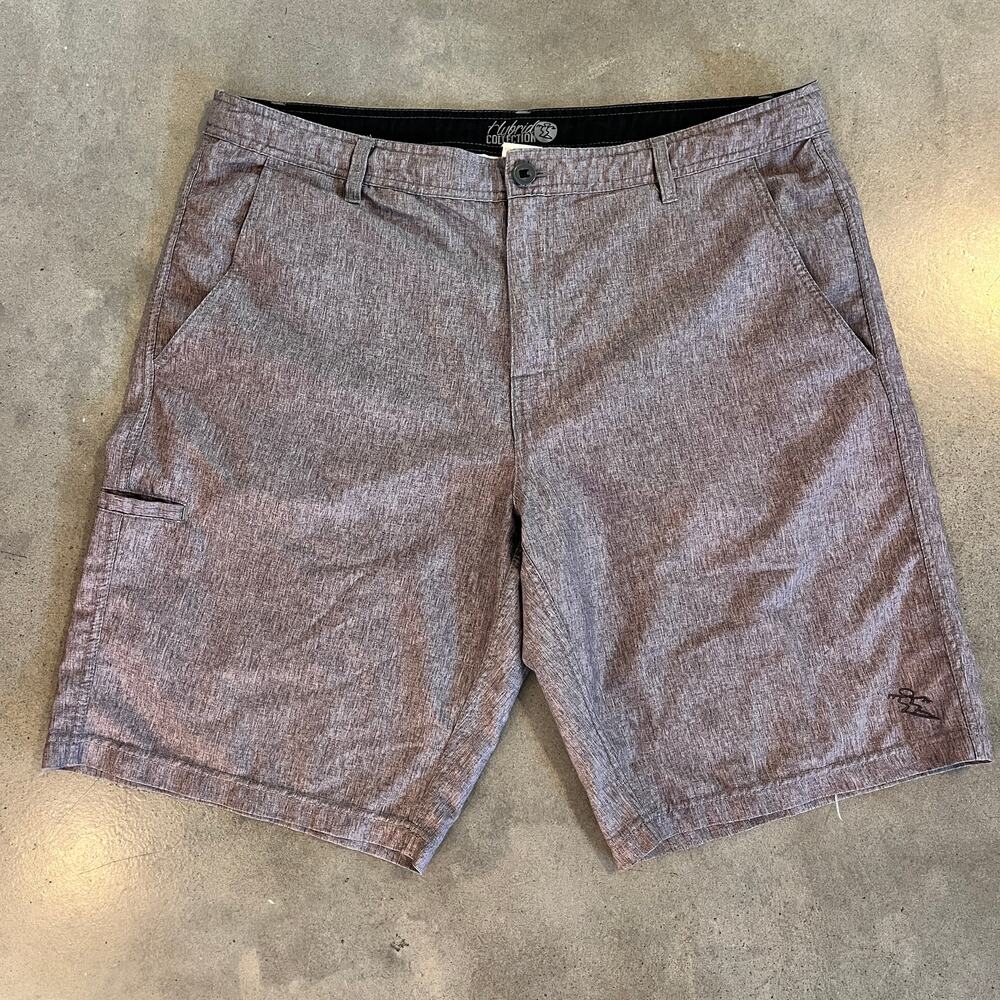 Da Hui Gray Hyrbid lightweight quick dry Gray chino casual shorts Men 38 swim